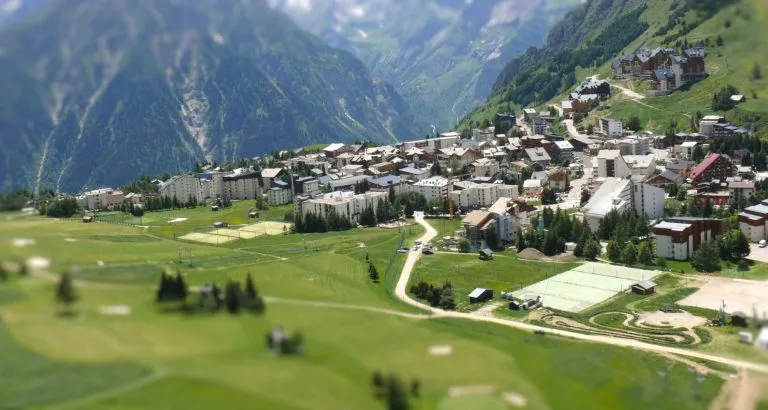 Les deux Alpes skisportssted i sommersæsonen